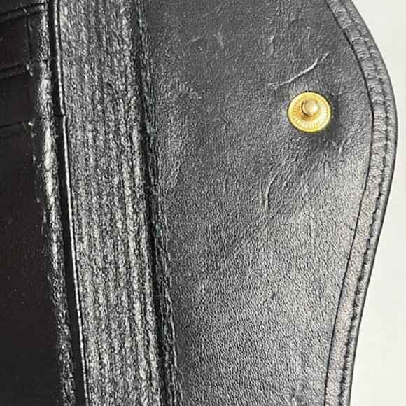 VTG Buxton Black Cowhide Leather Trifold Wallet Credit Card Slots 5.5"x3.25" - Picture 14 of 16